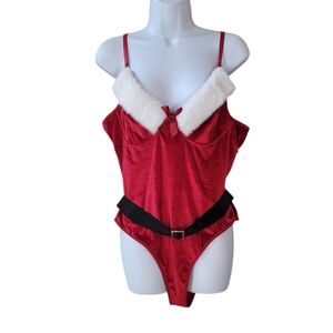 AVIDLOVE Red White Holiday Mrs. Claus Teddy Lingerie Size 16W
